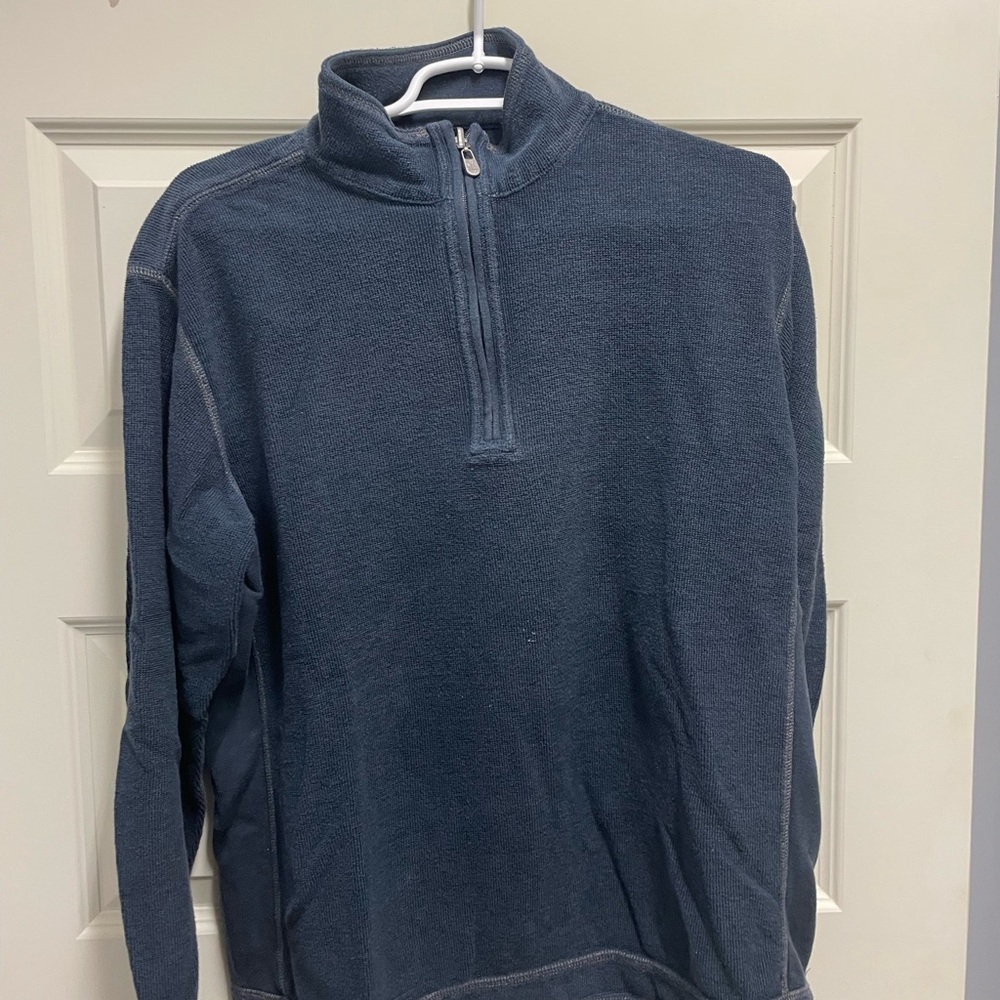Tommy Bahama Men's Navy Zip-Up Sweater